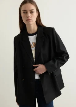 Calendered Wool Blazer