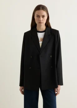 Calendered Wool Blazer