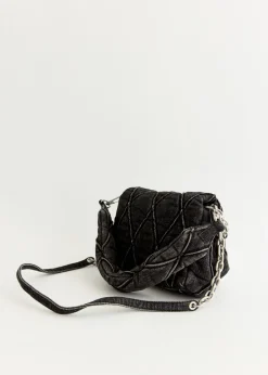 CHARM-D Shoulder S Denim Bag