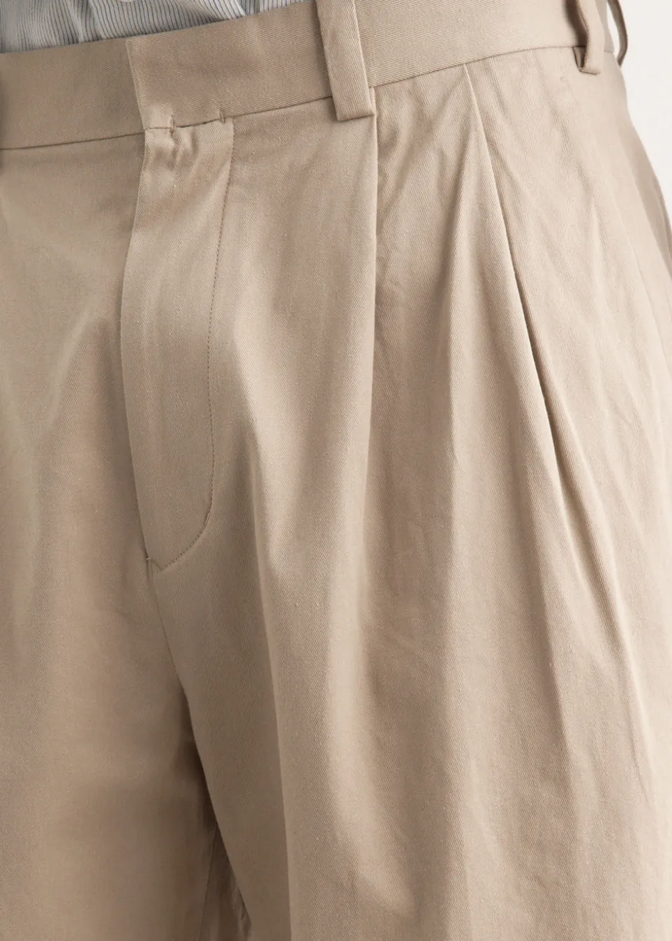 Chino Cloth Two Tuck Straight Pants