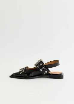 Chunky Buckle Ballerinas