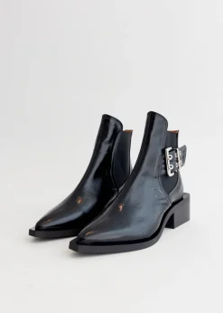 Chunky Buckle Chelsea Boots