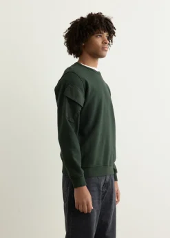 Contrast Bellow Pocket Sweatshirt