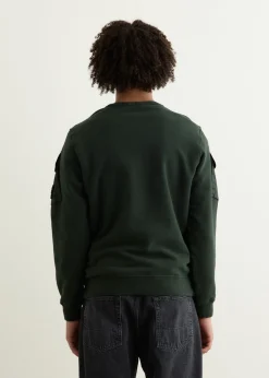Contrast Bellow Pocket Sweatshirt
