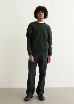 Contrast Bellow Pocket Sweatshirt