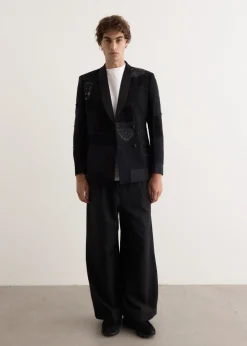 Cotton Denim x Multi Fabrics Patchwork Jacket