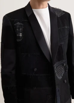 Cotton Denim x Multi Fabrics Patchwork Jacket