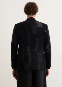 Cotton Denim x Multi Fabrics Patchwork Jacket