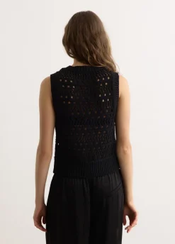 Cotton Mix Tie String Vest