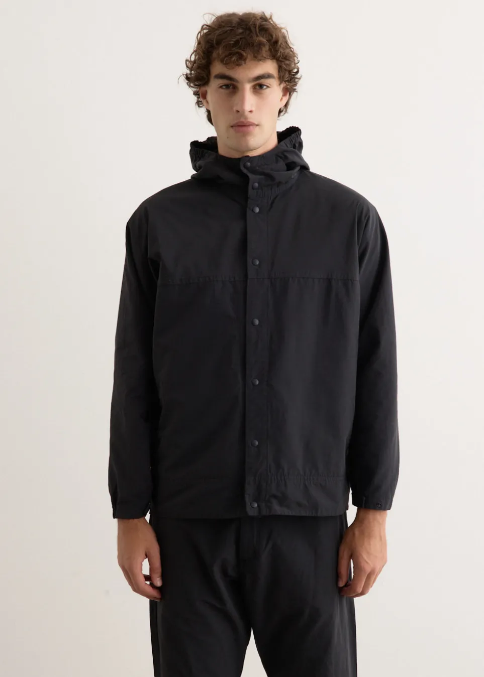 Cotton Nylon Short Parka