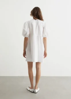 Cotton Poplin Tie String Mini Dress