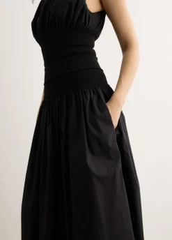 Cotton Rib Maxi Skirt