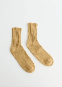 Cotton Silk Rib Socks