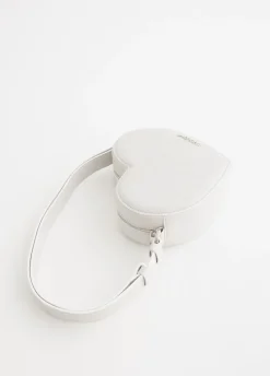 Crackle Heart Shoulder Bag