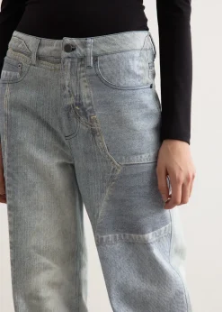 Crash Baggy Printed Jeans