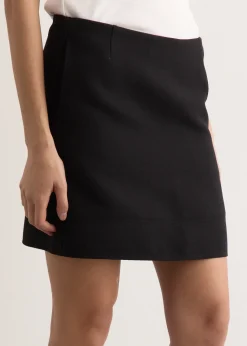 Crepe Mini Skirt