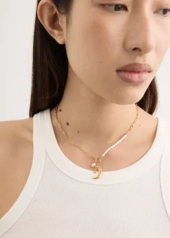 Crescent Moon Pendant Necklace