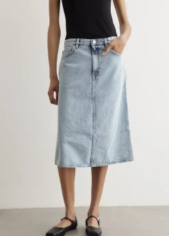 Denim Midi Skirt