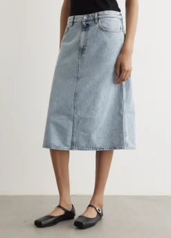 Denim Midi Skirt