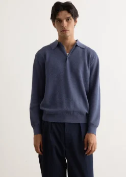 Diamond Pattern Knit Polo