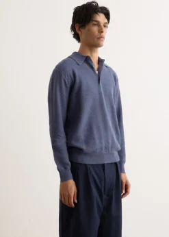 Diamond Pattern Knit Polo