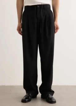 Drawstring Pleated Pants