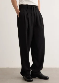 Drawstring Pleated Pants