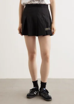 Duchesse Nylon Pleated Mini Skirt