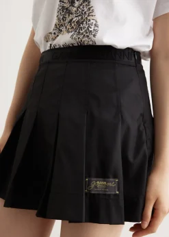 Duchesse Nylon Pleated Mini Skirt