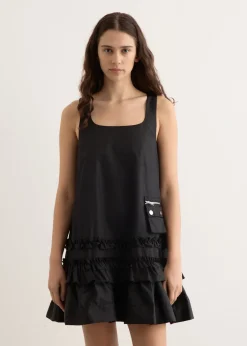 Duchesse Nylon U-Neck Mini Dress