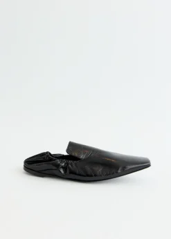 Elastic Back Leather Loafers