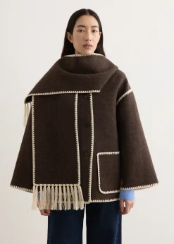 Embroidered Scarf Jacket