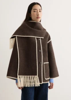 Embroidered Scarf Jacket