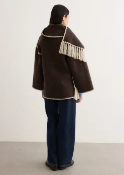 Embroidered Scarf Jacket