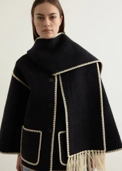 Embroidered Scarf Jacket