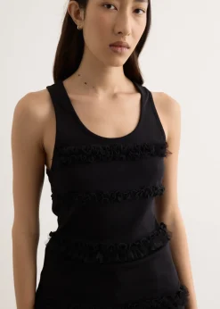 Fitted Ruffle Frill Tank Top