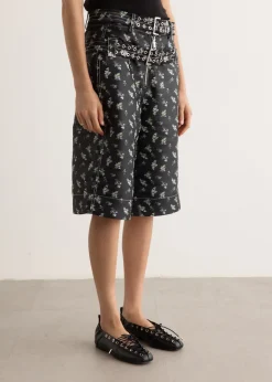 Floral Jacquard Shorts