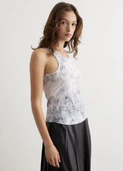 Floral Print Sleeveless Top