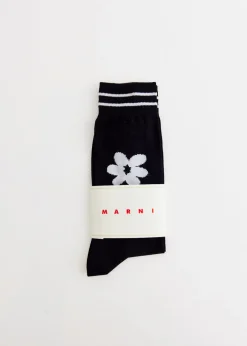 Flower Intarsia Socks