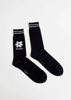 Flower Intarsia Socks