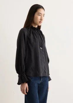 Fluid Cupro Tie String Shirt