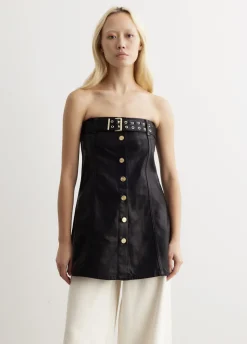 Foil Denim Corsage Top