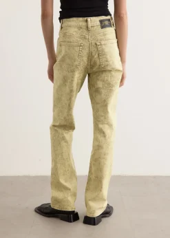 Foil Overdyed Denim Jeans