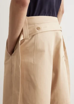 Folded Front Pleat Shorts