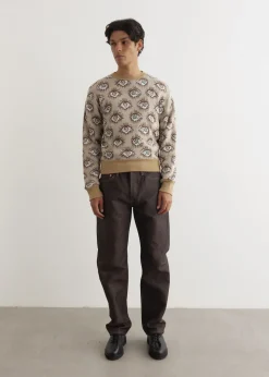 8G Jacuqard Knit SPEAKEASY Vintage Sweater