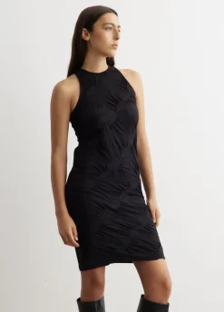 Gathered Jersey Sleeveless Dress