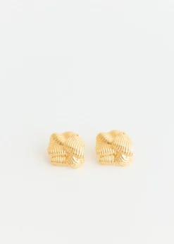 Gold Scrunch Earrings