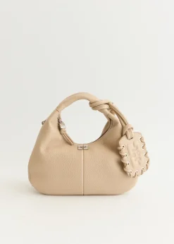 Grained Mini Hobo Bag
