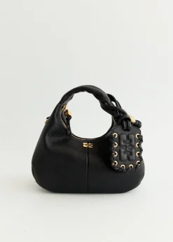 Grained Mini Hobo Bag