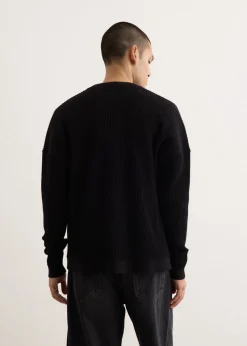 Handwriting Comfort Ribbed Cardigan